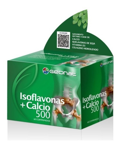 Geonat Isoflavonas Calcio 60 Comp Menopausia Osteoporosis X2