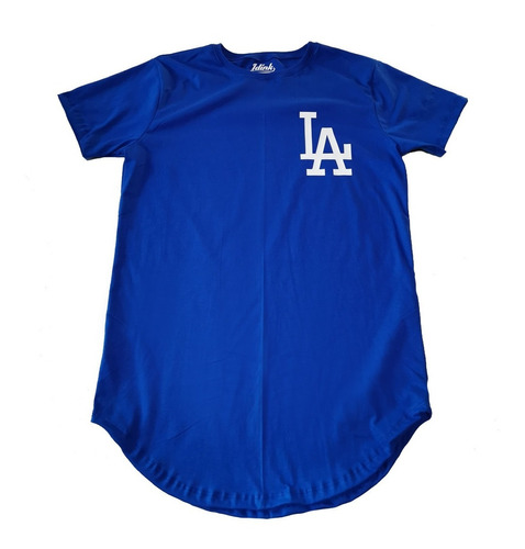 Playera Larga Curva Long Fit Swag La Los Angeles Dodgers