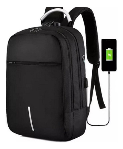 Mochila Notebook Marmitas Alça Reforçada P Livros (wr 2007) Desenho do tecido Preto