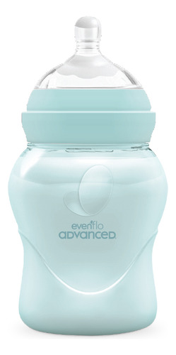 Set De Biberones Evenflo 150ml Flujo Lento 0m+ 2 Piezas Azul Azul Relaxfit