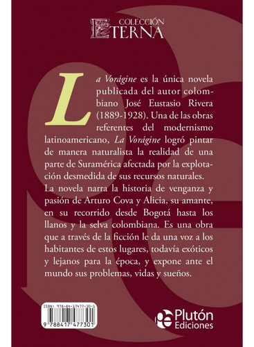 La Vorágine - José Eustasio Rivera - Plutón Ediciones