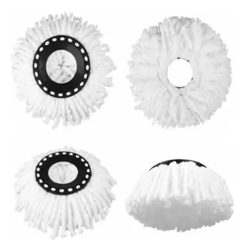 Set 6 Repuestos Microfibra Para Trapeador Spin Mop Giratorio