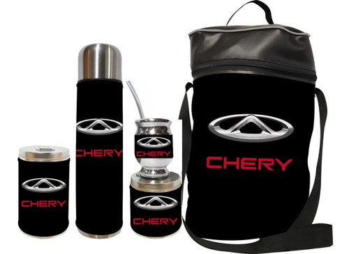 Equipo De Mate Completo Set Matero Chery. Ecocuero