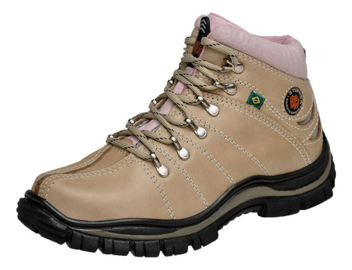 Bota Adventure Feminina Azimute - 921 - Areia E Rosa