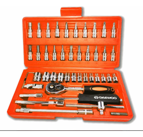 Kit Set De Herramientas Dados Daewoo Dahts046-d 46 Piezas