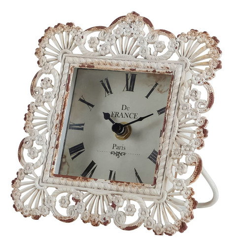 Nikky Home Reloj De Mesa Vintage Shabby Chic Decorativo De