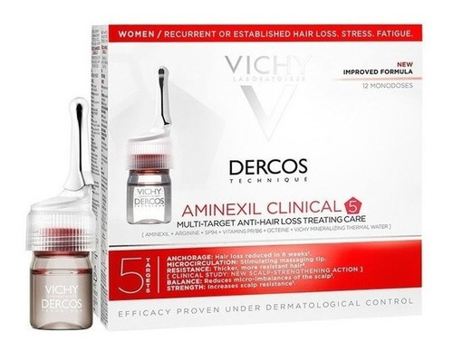 Dercos Aminexil Clinical5 Mujer X 12 Vichy