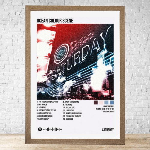 Cuadro Ocean Colour Scene Saturday 30x40 Cm C508 Marrón Claro Moderno
