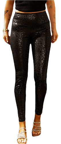 Leggings Con Textura De Leopardo Para Mujer