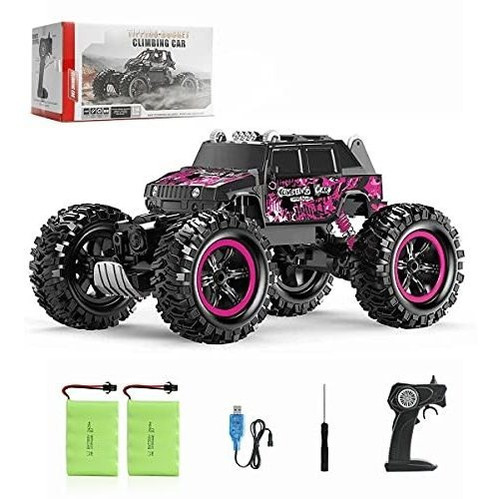 Coche De Control Remoto, Camión Rosa Rc 4x4 Todoterreno Func