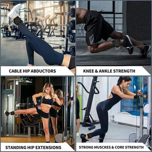Par Tobilleras De Polea Para Ejercicios De Piernas Y Glúteos