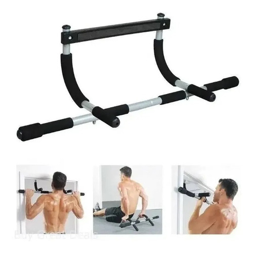 Imagen 3 de 6 de Barra Ejercicio Multifuncional Para Puerta Iron Gym