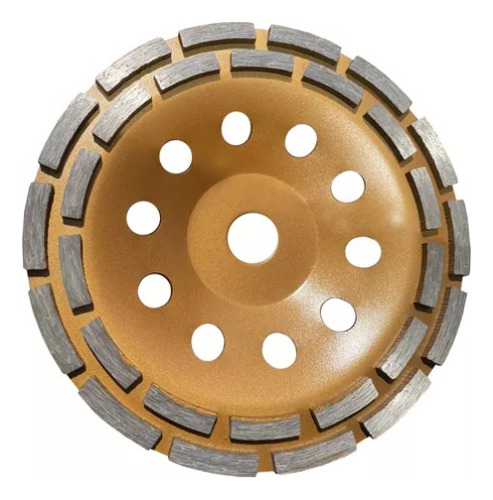 Muela Copa Disco Diamantada De 180mm Hormigón Desbaste Doble Dorado Oscuro