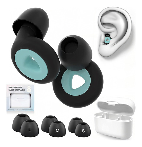 Tapones Auditivos Dormir Reutilizables 30db Oido Silicona