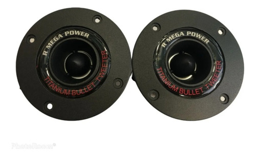 Par Tweeter Bala Titanio Aluminio 4 Pulgadas 400w Negro