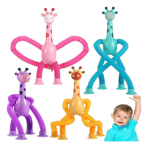 4 Mini Ttubos Sensoriales,pop Tube Sensor Fidget Toy Para