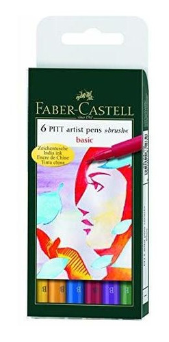 Faber Castel Pitt Artist Brush Pens Basic 6 Pack