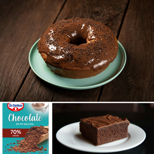 Chocolate Em Pó Solúvel 70% Cacau Dr.oetker Kit Com 2 X 200g