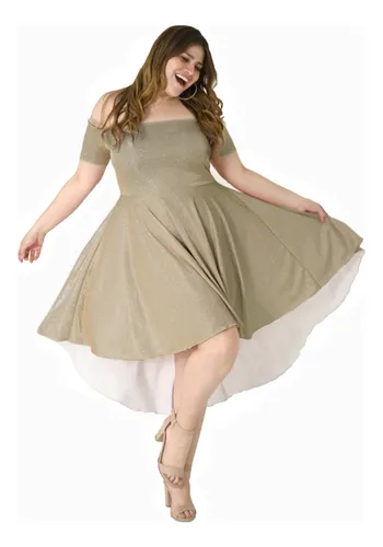 Vestido dorado tornasol sale