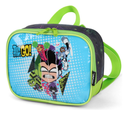 Lancheira Térmica Escolar Jovens Teen Titans Go Dc Verde Jovens Titas