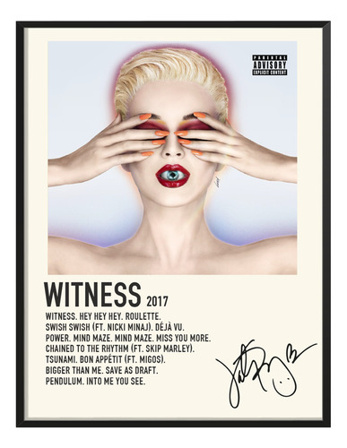 Poster Katy Perry Album Music Tracklist Exitos Witness 80x40