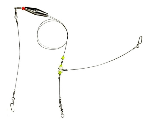 Linea 100% Cable De Acero Con Plomo Pasante Pesca Pesada 