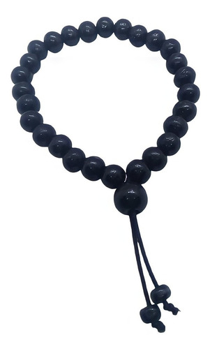 Imagem 1 de 3 de Pulseira Japamala 27 Contas Madeira Preto Budista Masculino