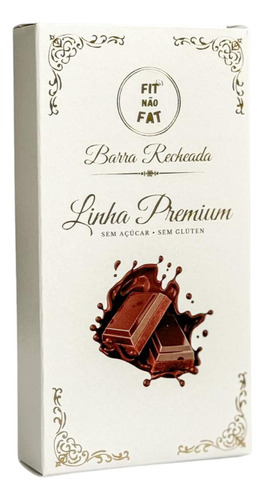 Barra Chocolate Recheada Pistache - Zero Adição Açúcar 200g