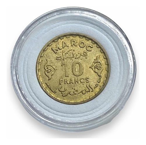 Hermosa Moneda Africana De Marruecos 10 Francos Essai 1952