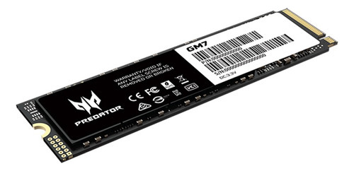 Unidad Sólida M.2 Predator Gm7 512gb Color Negro