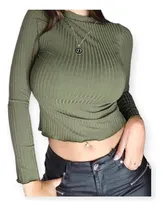Comprar Remera Cuello Alto Morley Mangas Largas Rulete En El Cuello
