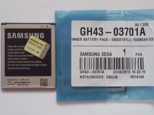 Bateria Samsung Galaxy S3 Mini I8190l  100% Original Anatel
