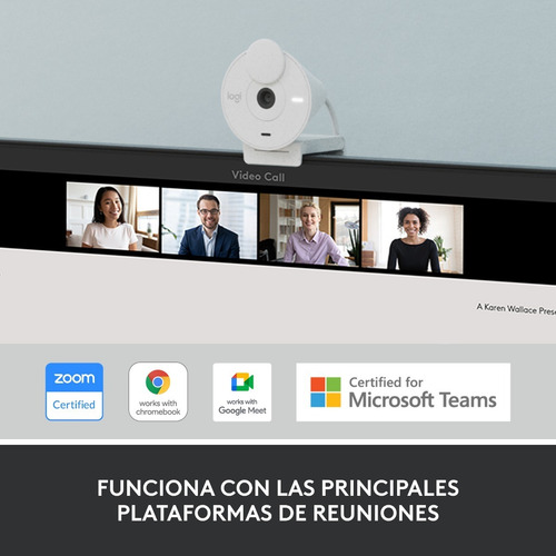 Webcam Logitech Brio 300 White 2mp/30fps