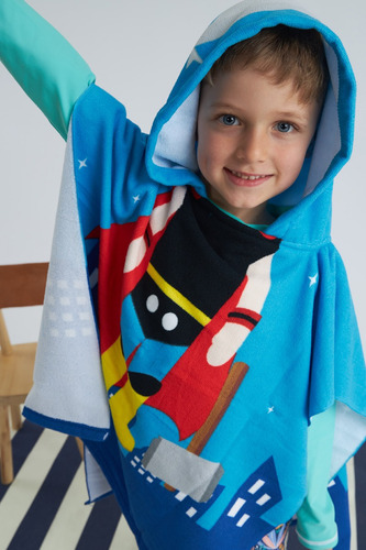 Toalla Poncho Para Niños Motor Oil