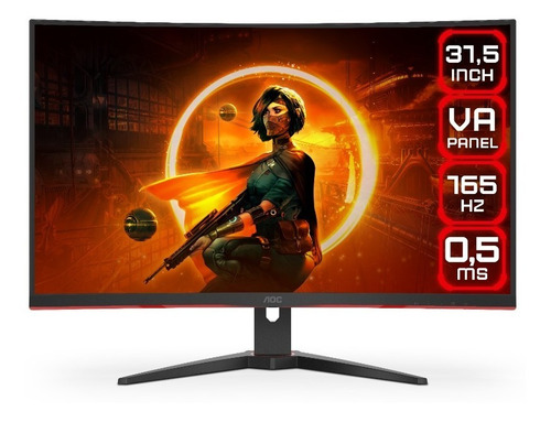 Monitor Aoc Gamer Curvo C32g2e 165hz 0.5ms Va Freesync