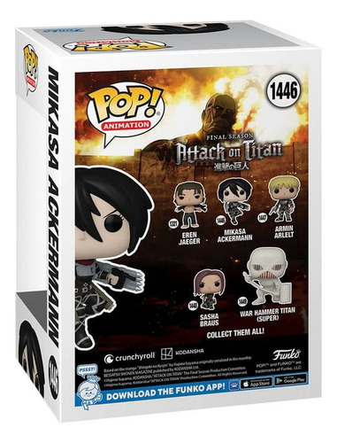 Boneco De Ação Funko Pop! Animação Attack On Titan Mikasa