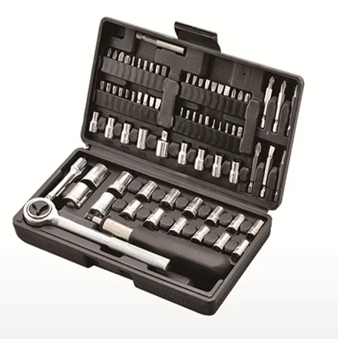 comprar Jogo De Soquete E Bits Catraca 75 Pçs Titanium Cromo Vanadio