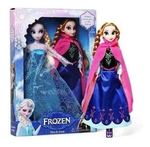 Kit 2 Frozen Boneca Princesa Elsa E Ana Disney Envio 24h