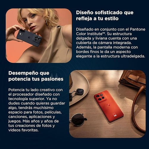 Celular Motorola Moto Edge 50 Neo 5g 256gb 8gb Ram Dual Sim Certificación Militar Ip68 Nfc Con Cargador Y Funda Color Gris