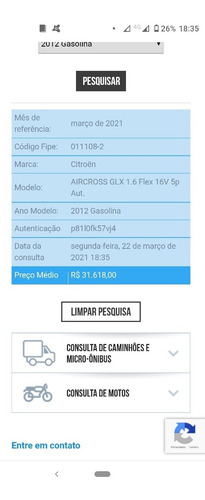 Citroën Aircross 2012 1.6 16v Glx Flex Aut. 5p