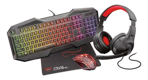 Trust Gaming 4 En 1 Bundle Gxt1180rw Teclado, Mouse, Diadema