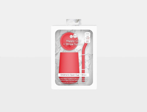 Vaso Ezpz Entrenador Grande Con Popote Para Bebes Silicon Color Coral