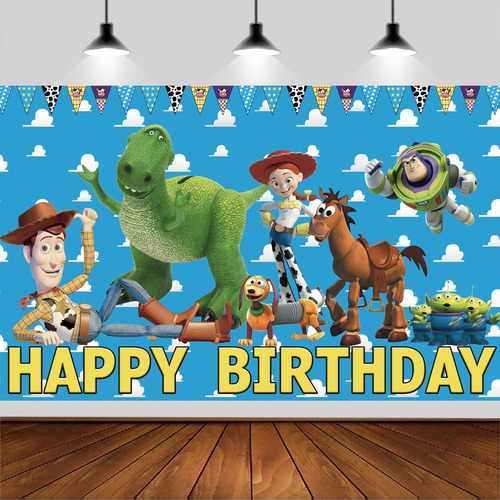Pancarta De Fondo De Cumpleaños Con Tema De Toy Story De 6x3