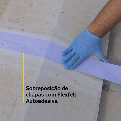 Tela De Reforço Hard Flexfelt Autoadesiva | 80mm X 20m
