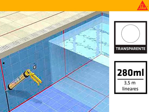 Silicone Para Piscina- Sika Sikasil 401 - 280ml