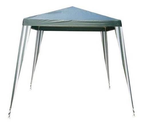 Gazebo Rafia Mix 3x3mt Verde Y Blanco Sin Paredes Oferta
