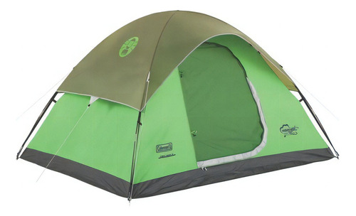 Carpa Coleman 4 Personas Coral Reef Camping Todo Terreno Color Verde/Gris