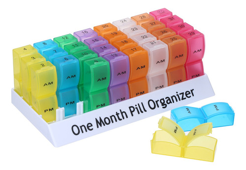 Organizador Mensal De Comprimidos Com Janela Pop-up, Dise