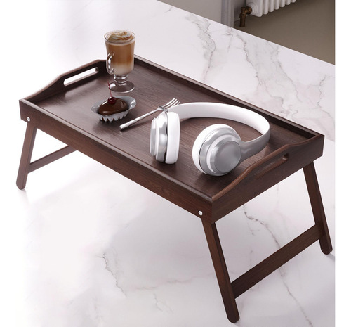 Bandeja De Cama De Madera, Mesa Para Comer Con Asas, Patas