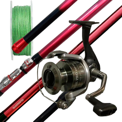 Combo Shimano Pejerrey Stimula 4,2 Mts Grafito Multifilament